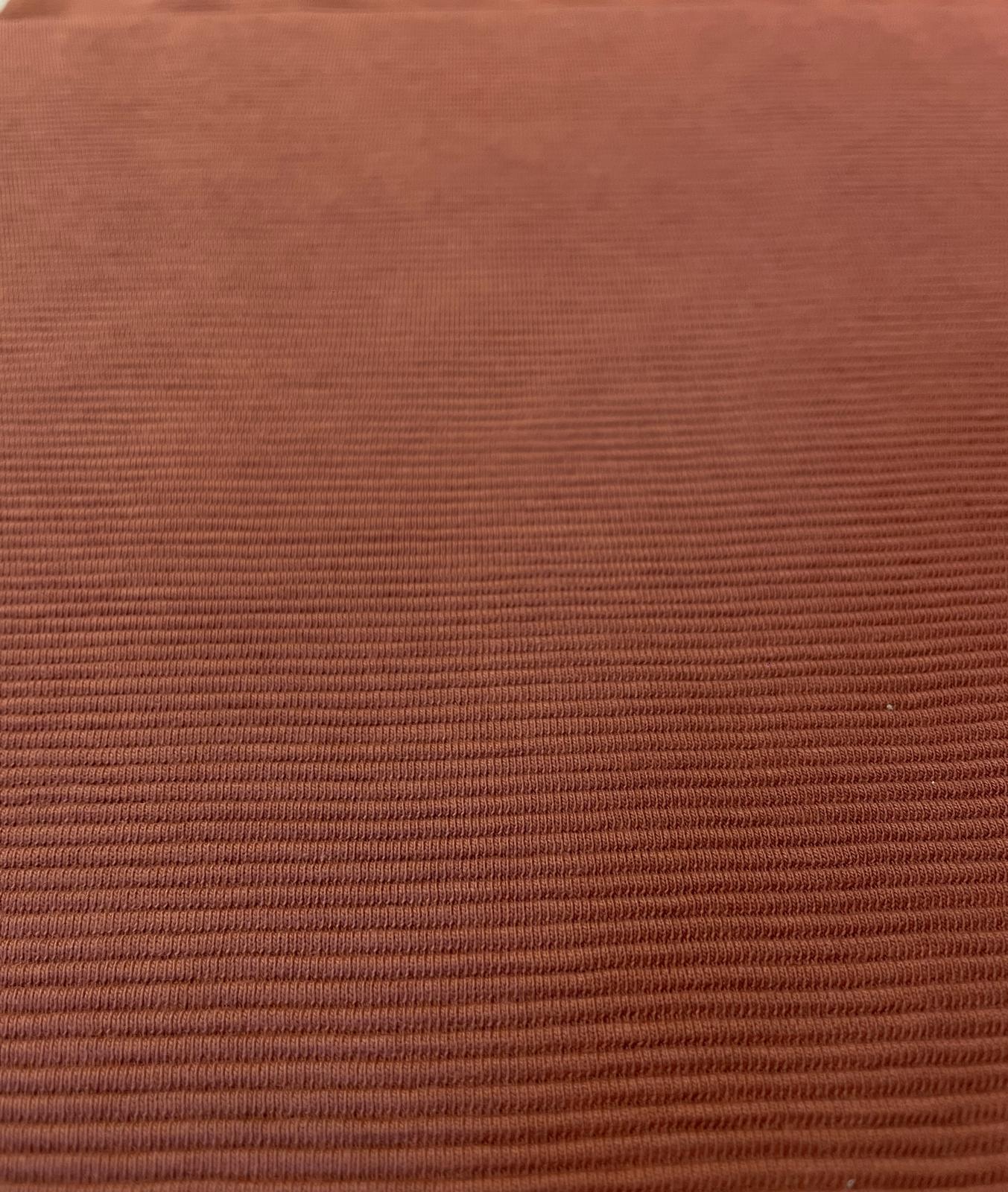 Jersey Ottoman "Herbstlaub" rost uni